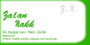 zalan makk business card